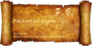 Paulovits Ilona névjegykártya